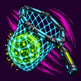 The Net emblem: a jointed net closed around a glowing sphere